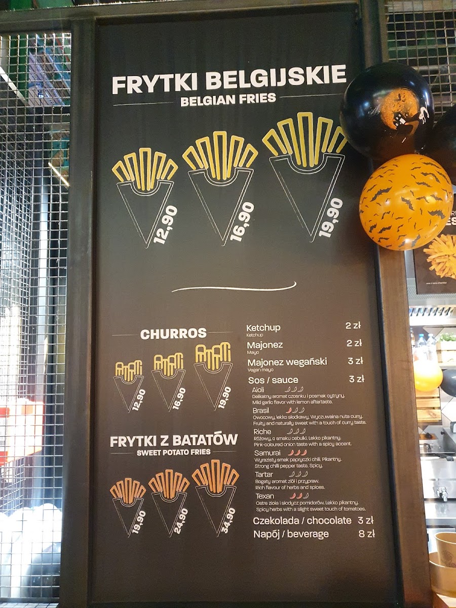 Menu The Fry - Hala Koszyki-2